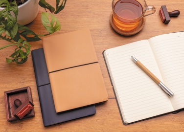 Logo trade promotional merchandise picture of: Modern deluxe softcover A5 notebook