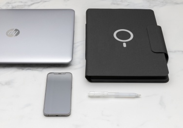 Logo trade promotional items picture of: Artic Magnetic 10W wireless charging A4 portfolio