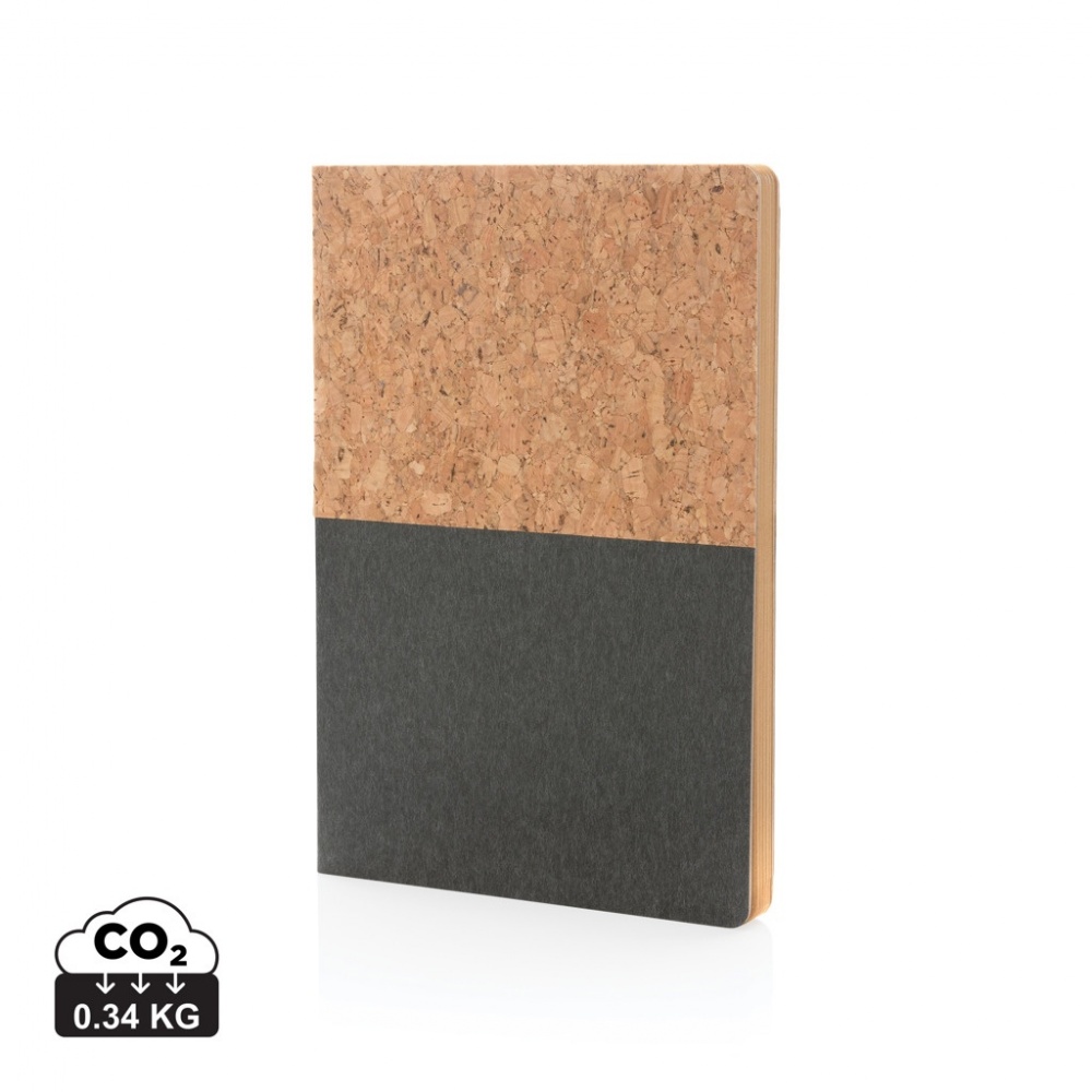 Logotrade advertising products photo of: A5 cork & kraft notebook