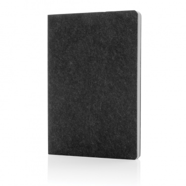 Logo trade promotional gifts image of: Phrase GRS certified recycled felt A5 notebook