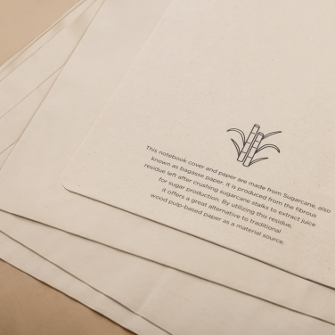 Logo trade business gifts image of: Stylo Sugarcane paper A5 Notebook