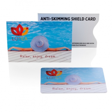 Logo trade promotional giveaway photo of: Anti-skimming RFID shield card with active jamming chip