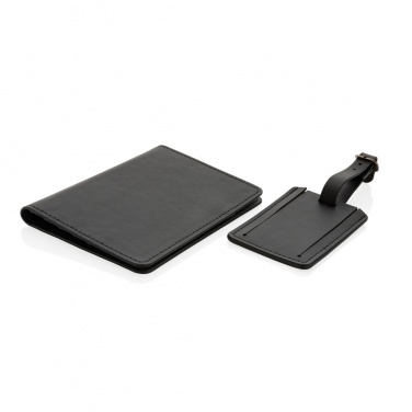 Logotrade promotional item picture of: Swiss Peak GRS recycled PU travel gift set