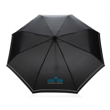 Logo trade promotional item photo of: 20.5"Impact AWARE™ RPET 190T pongee mini reflective umbrella