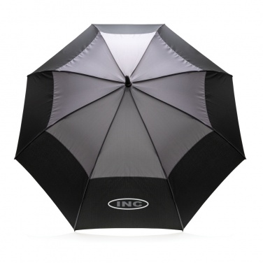 Logo trade corporate gifts image of: 27" Impact AWARE™ RPET 190T auto open stormproof umbrella