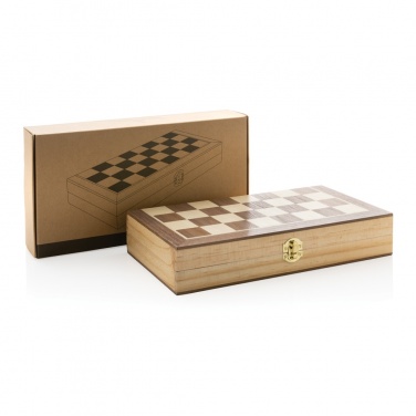 Logotrade promotional merchandise image of: Luxury wooden foldable chess set