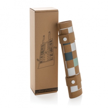Logo trade corporate gifts picture of: Britton cork foldable backgammon and checkers game set