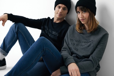 Logo trade corporate gift photo of: Iqoniq Zion recycled cotton crew neck