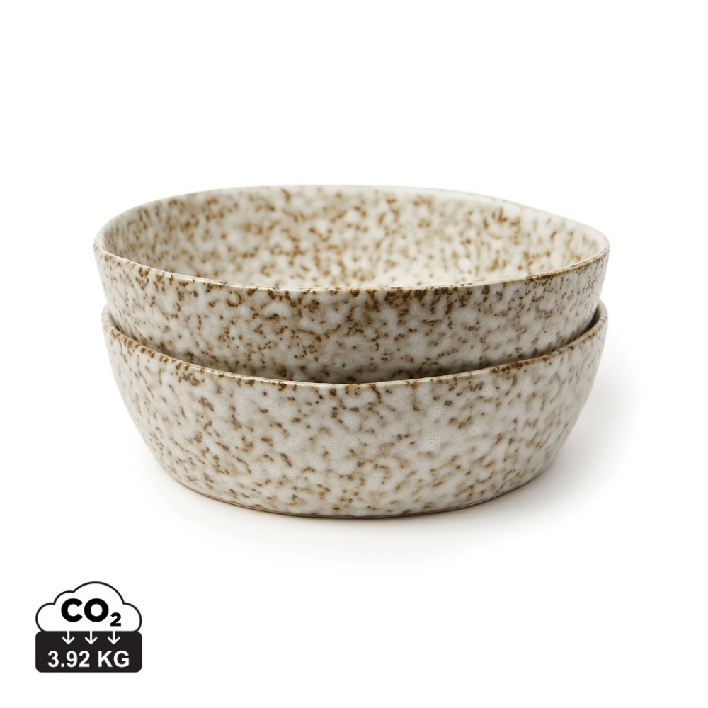Logo trade promotional giveaway photo of: VINGA Nuvem stoneware mini bowl, 2 pcs set