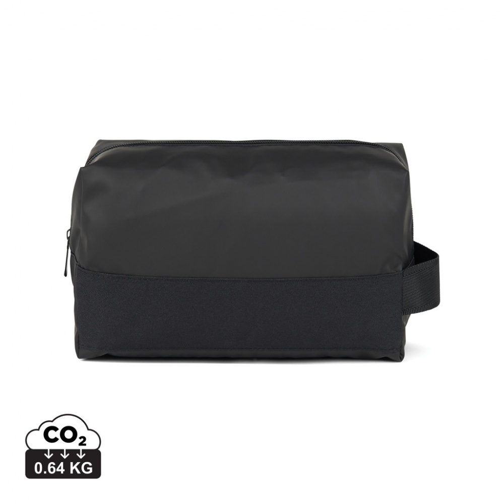 Logo trade promotional gifts image of: VINGA Livorno GRS recycled polyester toiletry bag