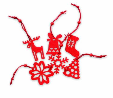 Logotrade promotional giveaway picture of: Set of 6 felt tree hangers