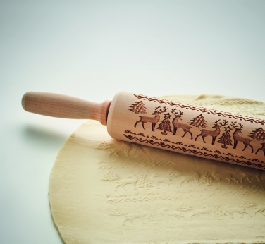 Logo trade promotional merchandise photo of: Christmas pastry wooden rolling