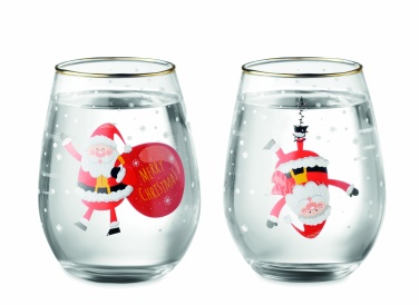 Logo trade promotional products image of: Set of 2 Christmas glasses