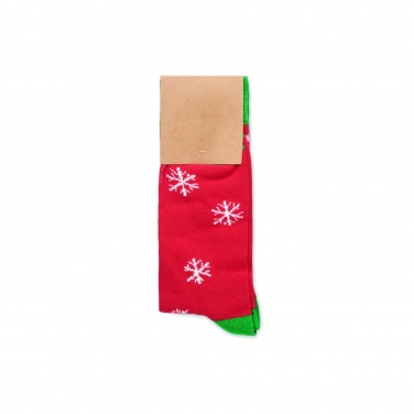 Logo trade promotional giveaways image of: Pair of Christmas socks M