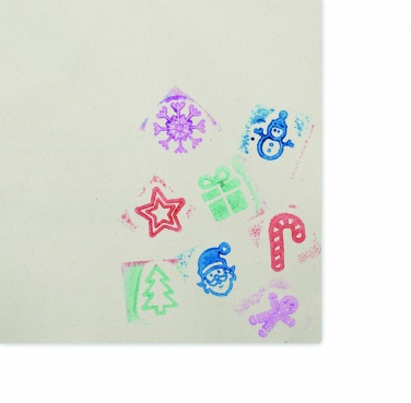 Logo trade promotional gifts picture of: 8 wooden Christmas stamps set