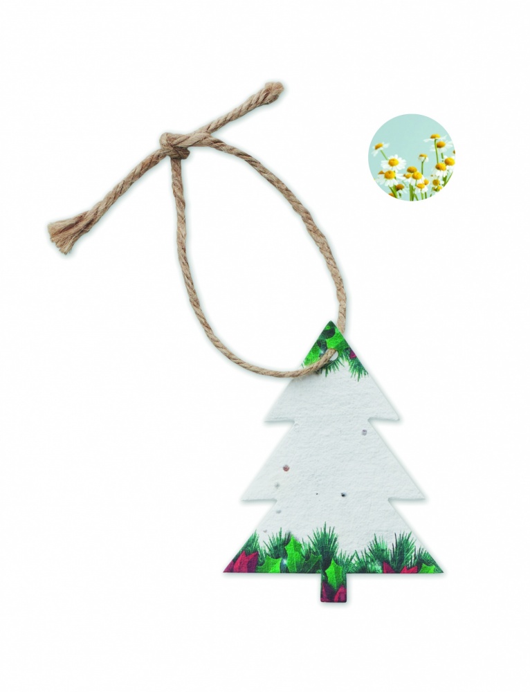 Logo trade corporate gifts picture of: Seed paper Xmas ornament