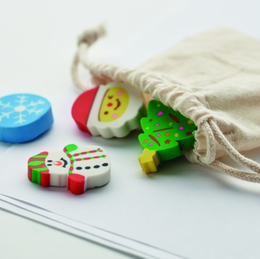 Logotrade promotional gifts photo of: Set of 4 Christmas erasers