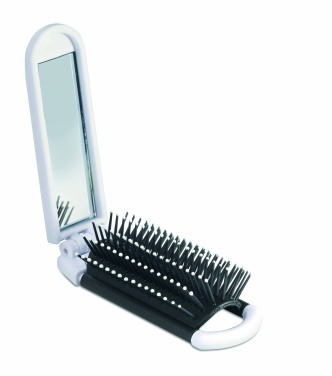 Logotrade promotional item image of: Foldable hairbrush with mirror