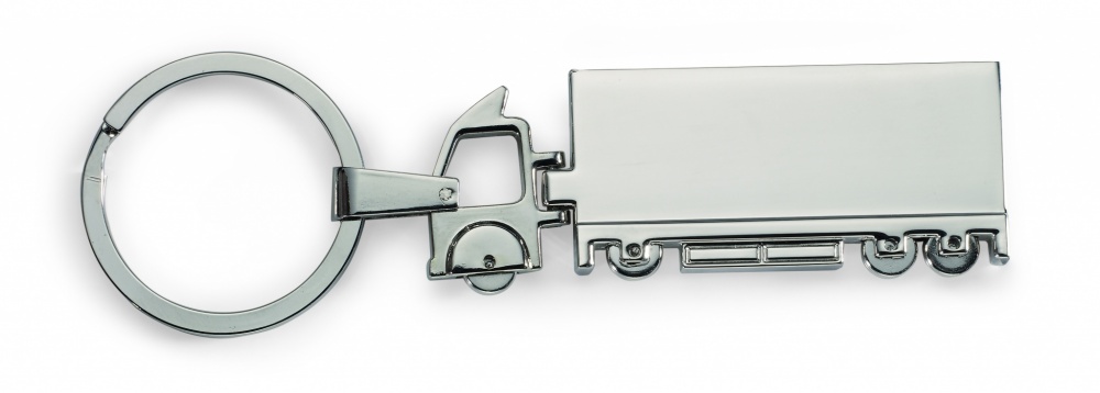 Logo trade advertising products picture of: Truck metal key ring Oulu