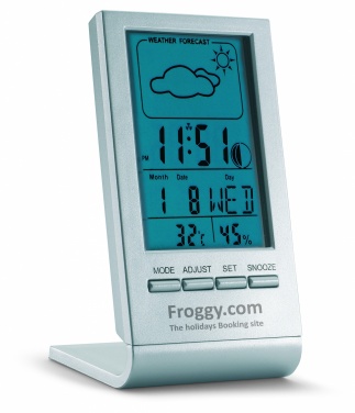 Logotrade promotional item image of: Weather station with blue LCD