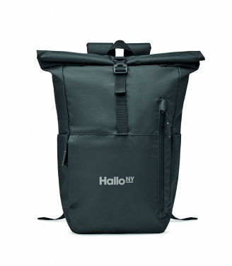 Logotrade promotional gift image of: 300D RPET rolltop backpack