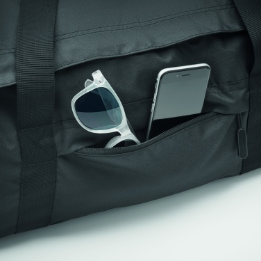 Logo trade promotional giveaways image of: Large sports bag in 300D RPET