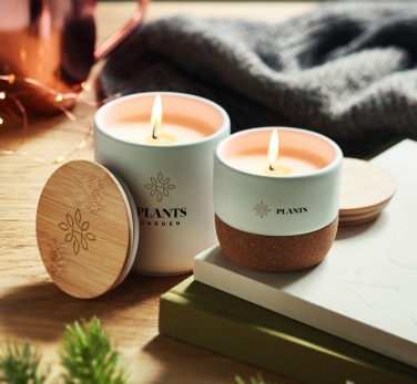 Logo trade business gifts image of: Plant based wax candle 80 gr
