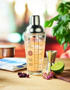 Logo trade advertising products image of: Glass cocktail shaker 400 ml