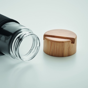 Logo trade promotional product photo of: Glass bottle bamboo lid 600ml
