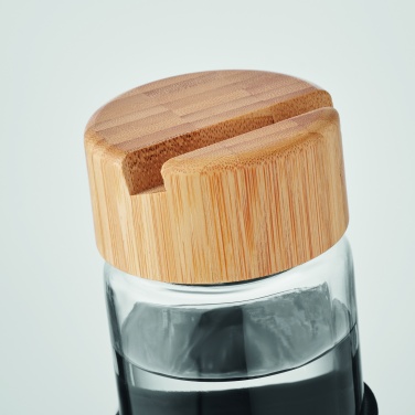 Logotrade corporate gift image of: Glass bottle bamboo lid 600ml