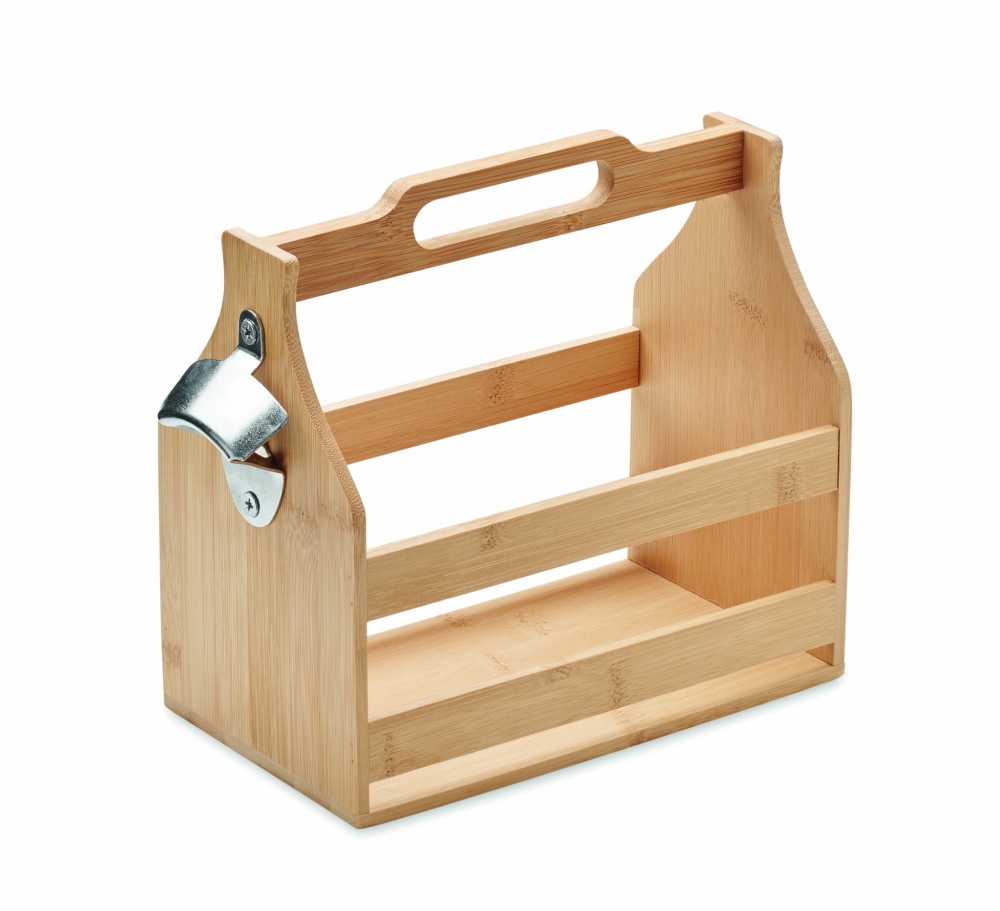 Logotrade promotional item picture of: 6 beer crate in bamboo