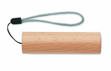 Logo trade advertising product photo of: Beech wood rechargeable torch