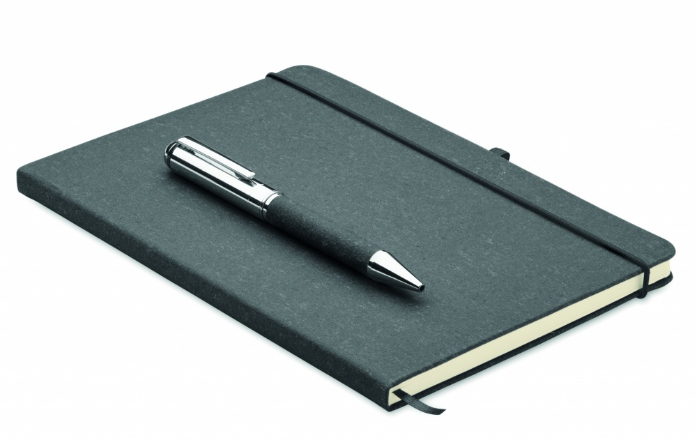Logo trade promotional items picture of: Recycled leather notebook set