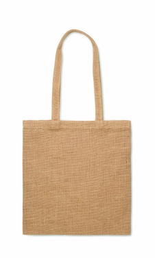 Logo trade promotional merchandise image of: Jute long handled shopping bag