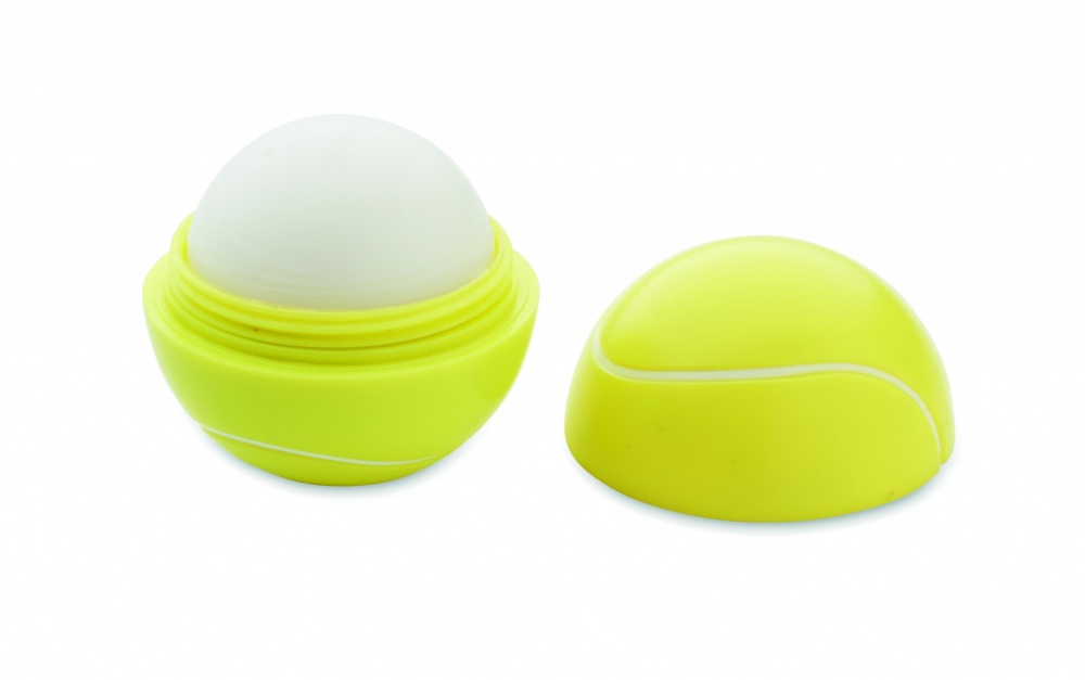 Logo trade promotional merchandise photo of: Lip balm in tennis ball shape