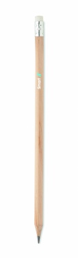 Logotrade promotional gift image of: Natural pencil with eraser