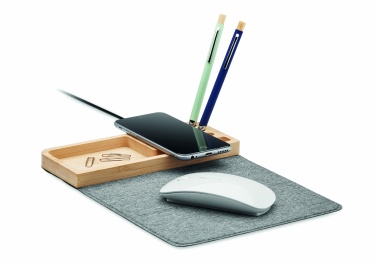 Logotrade promotional product picture of: Wireless charger in bamboo 15W