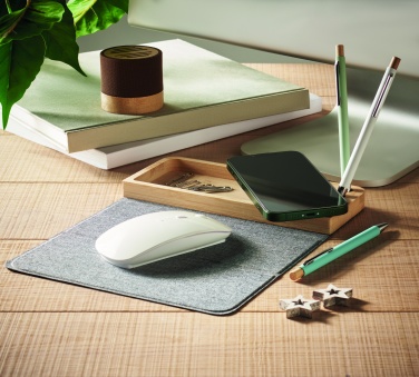 Logotrade promotional giveaway image of: Wireless charger in bamboo 15W
