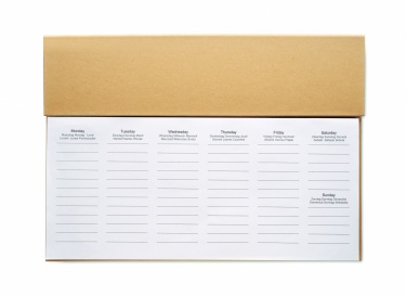 Logo trade promotional gift photo of: Weekly desktop planner