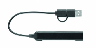 Logo trade corporate gift photo of: USB 4 port hub 19 cm