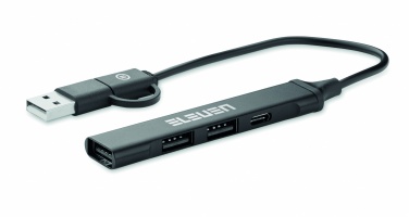 Logotrade promotional item picture of: USB 4 port hub 19 cm