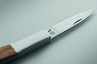 Logo trade promotional items picture of: Foldable knife in acacia wood