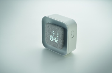 Logo trade promotional giveaway photo of: Recycled ABS/RPET alarm clock Stuttgart