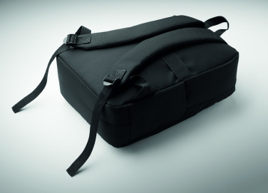 Logotrade advertising products photo of: Slim 15 inch laptop backpack made of 600D RPET polyester with a 210D lining and customizable printing