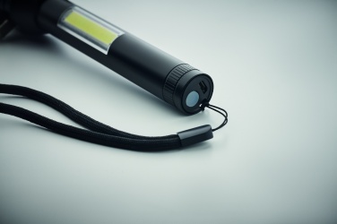 Logotrade corporate gift picture of: 3-in-1 aluminum flashlight with an emergency hammer and seatbelt cutter, customizable with printing