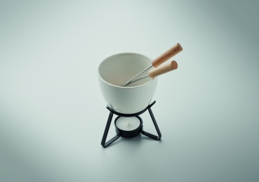 Logo trade promotional giveaways image of: Ceramic fondue set 240 ml