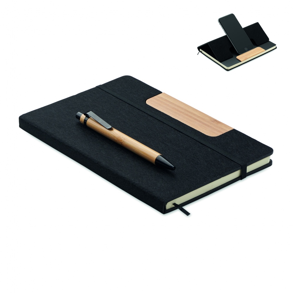 Logo trade corporate gift photo of: A5 RPET notebook set