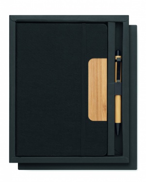 Logo trade promotional giveaways image of: A5 RPET notebook set