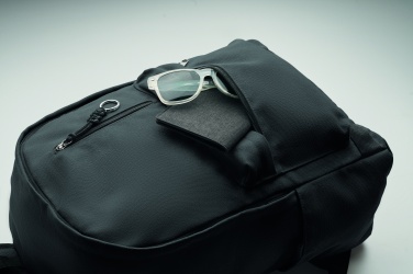 Logotrade promotional item image of: A 15-inch laptop backpack made of recycled pre-consumer cotton with customizable printing