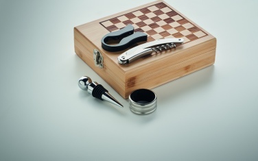 Logo trade promotional giveaways picture of: Chess board wine set